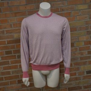 NWT Bobby Jones Pink striped Crewneck Sweater